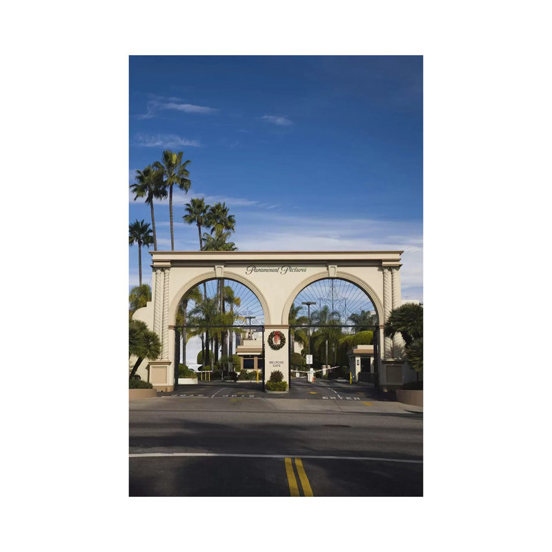 Entrance Gate To A Studio, Paramount Studios, Melrose Avenue, Hollywood, Los Angeles, California, USA by Panoramic Images - Wrapped Canvas Gallery-Wrapped Canvas Giclée