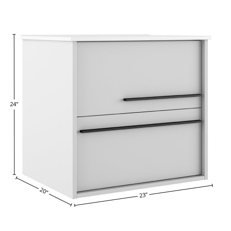 Meuble-lavabo de salle de bain Collection AQUA par DAX, L 24 po, Blanc