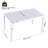 Holiday - 4-Pack Earthy Yellow Modern Lounge Chairs – Indoor/Outdoor All-Weather PP Plastic With 55 Inch White Modern Long Table - Indoor/Outdoor- Lightweight PP Tabletop With Metal-2038693098