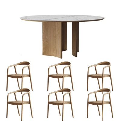 Modern simple home round dinning table sets