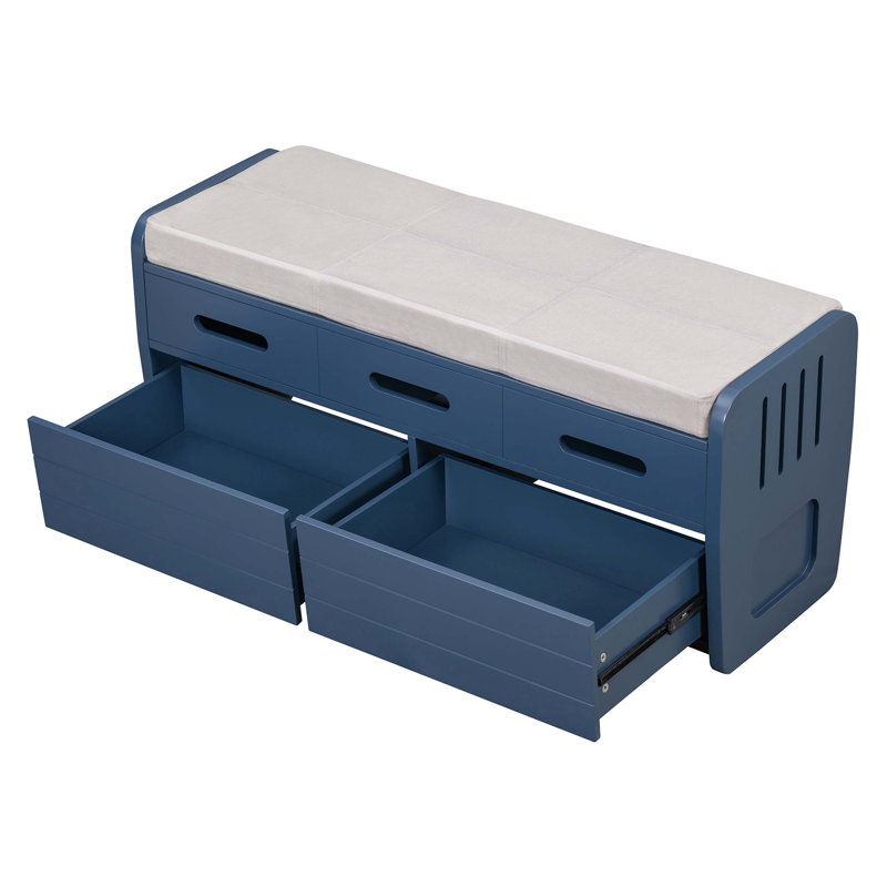 Shoe Storage Bench, Navy