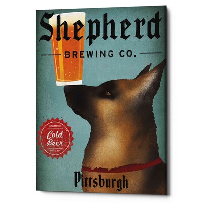 German Shepherd Brewing Co Pittsburgh Black by Ryan Fowler - Wrapped Canvas Advertisements Print -  Winston Porter, 9AD11DAE29A24E298C5B38B3AC12E1C4