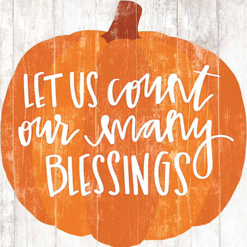 Blessings Pumpkin - Wrapped Canvas Print, 51cm H x 51cm W x 3.8cm D