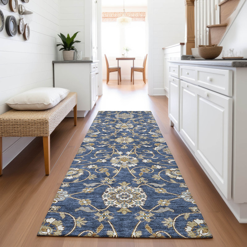 Premium Machine Washable Gurubaksh AMF1149 Moroccan Rug, Runner 2'3" x 7'6"