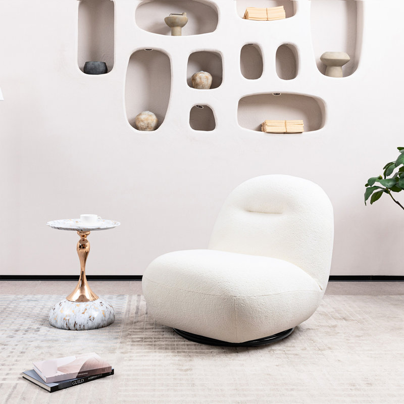 Chaise d'appoint pivotante Minimalist, 1, Blanc
