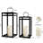 Lantern Modern 15.8''H Battery Powered Integrated LED Outdoor Lantern w/ LED Timer Candles