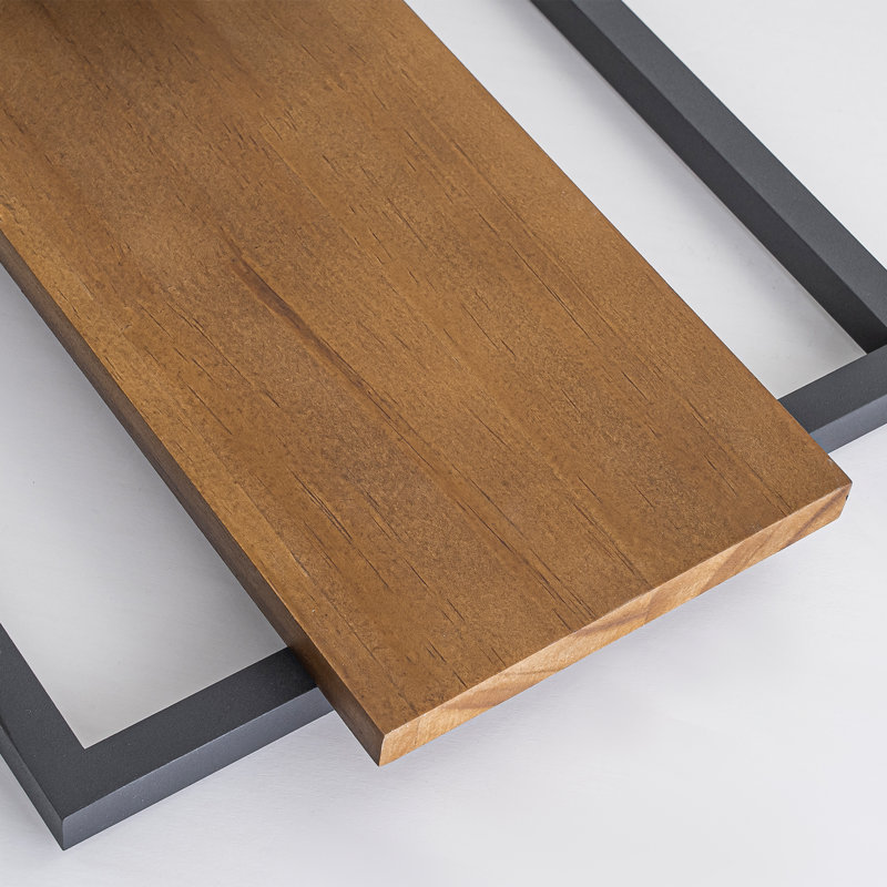Farmhouse Rectangle Led Wood Flush Mount