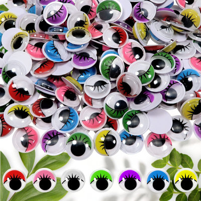 210pcs 15mm Self-Adhesive Wiggle Eyes