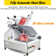 Meat Slicer, 550W Deli Slicer With 12.6" Carbon Steel Blade, Double-Motor Meat Slicer Machine With Adjustable Thickness