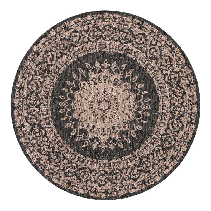 Ornate Lamotte Indoor/Outdoor Area Rug, Round 6'1"