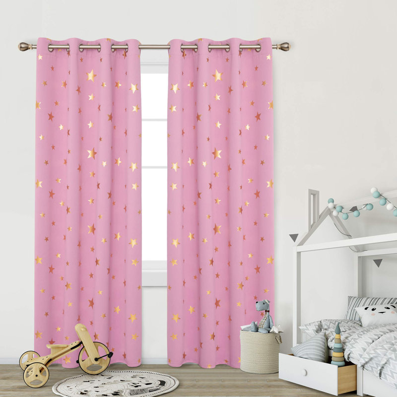 Abriah Blackout Curtain Pair, 55cm Width x 175cm Drop