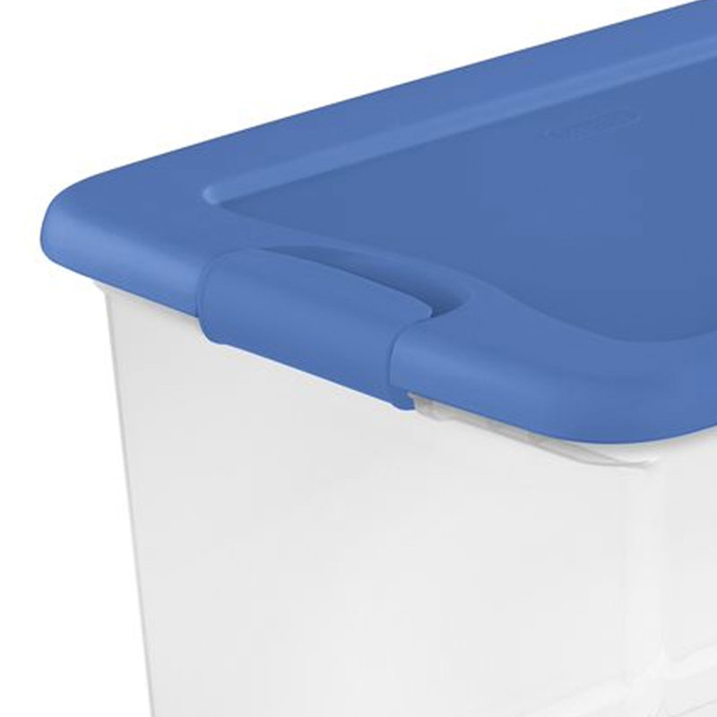 Sterilite Plastic Storage Bin, Blue, 12-Pack