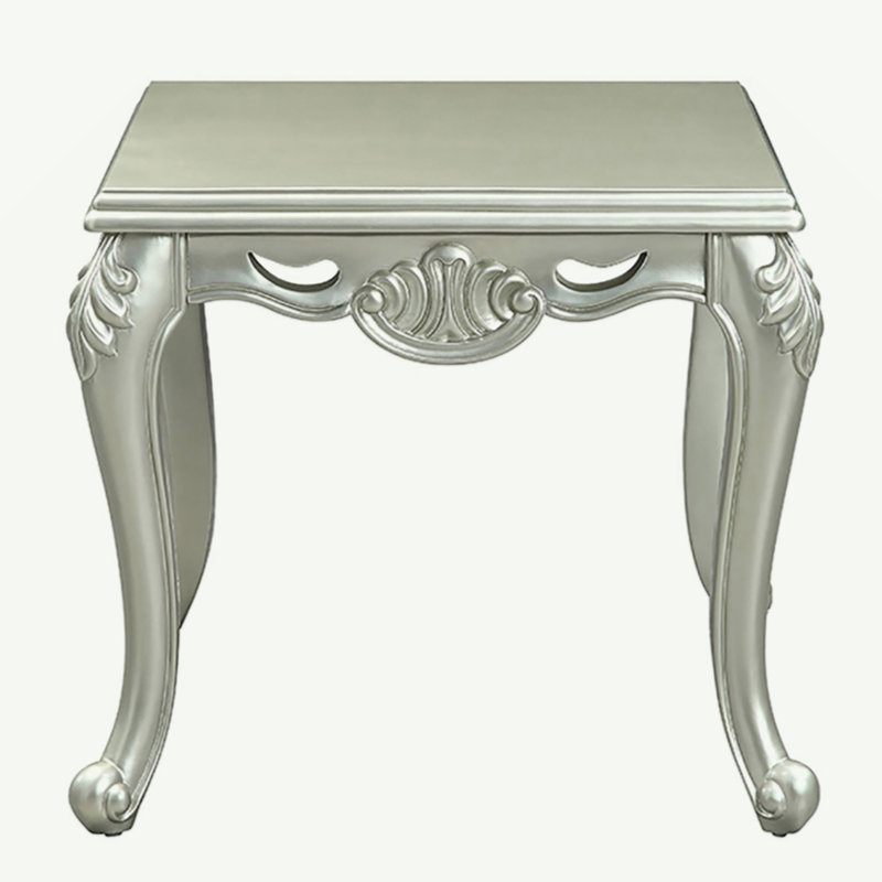 Table de bout champagne avec pieds en métal