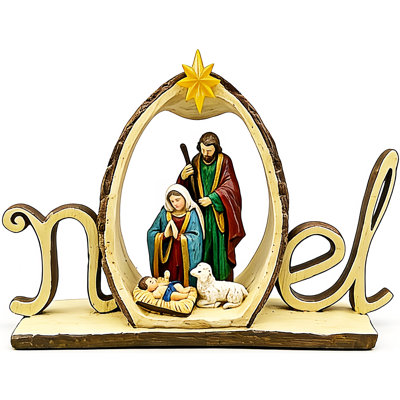 Scène de Noël lumineuse 8,5 po