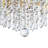15" 5-light Glam Crystal Flush Mount Chandelier-2075774387