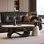 Ensemble de tables basses ovales et rondes