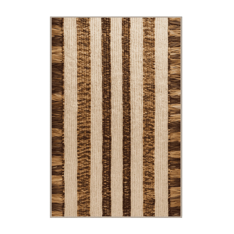  Tapis hawaïen lavable lavable Lauhala, Rectangulaire 7 pi x 10 pi