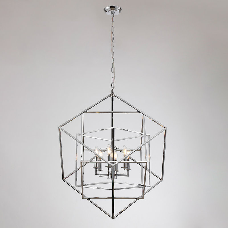 6 - Light Geometric Chandelier