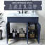 Ensemble de meuble-lavabo simple 36 po bleu