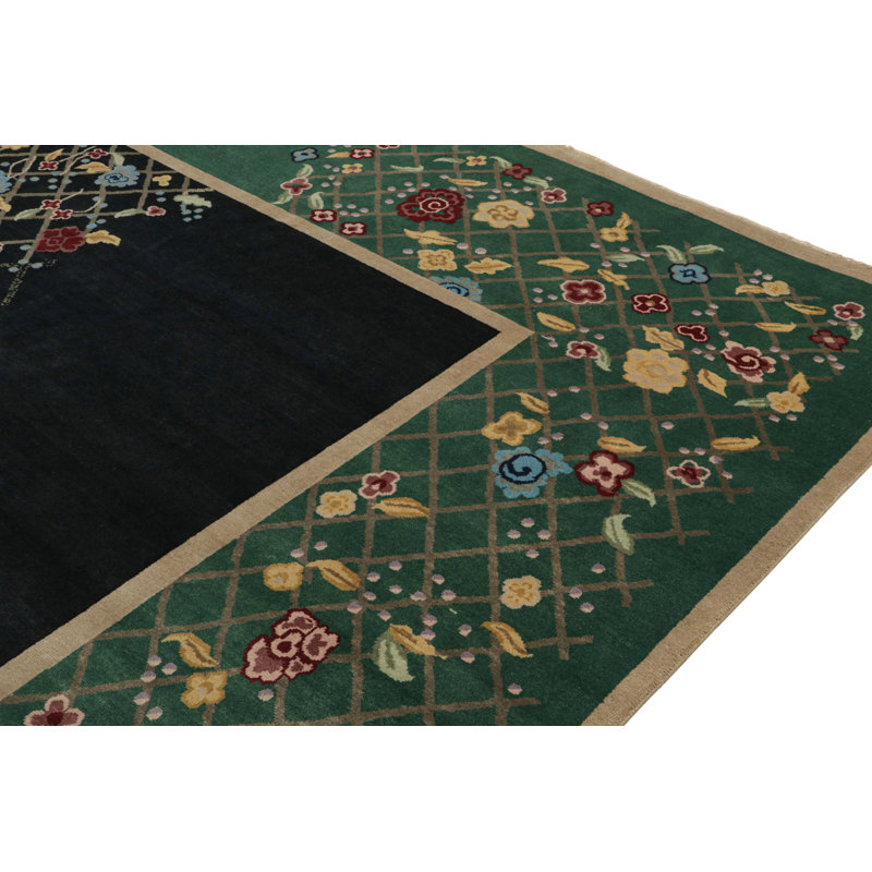 One-of-a-Kind Hand Knotted Area Rug, Rectangle 9'10" x 14'