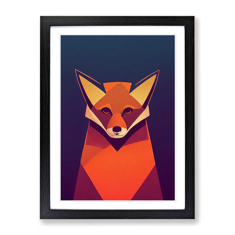 Annexie Mr Fox Abstract Art Vol.2 1 Piece Wall Art, 34cm H x 25cm W, Oak