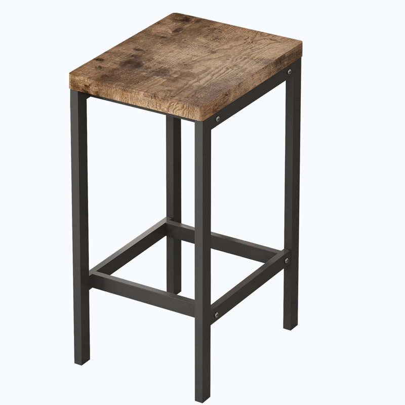 Long Dining Table Set with 3 Stools, Natural