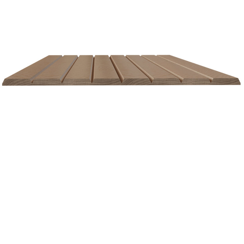 Tambour à lattes biseautées de 1-1 / 2 po (l 12 po x L 48 po), Érable naturel naturel