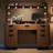 Fluted Makeup Vanity Desk With Large 39.3" Mirror And Lights-1398954659