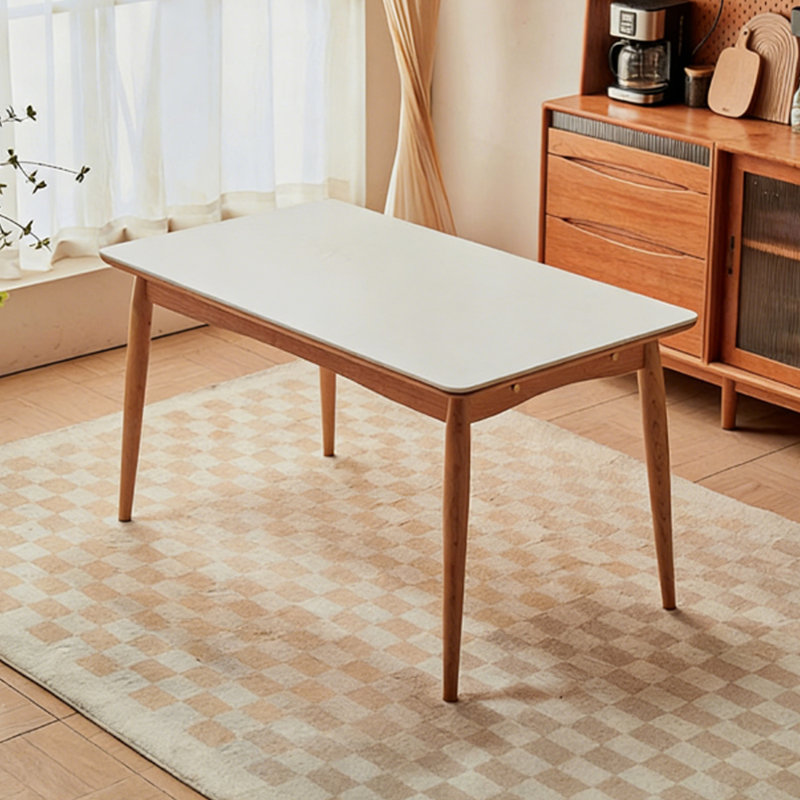 Table de salle à manger Modern, 29,53 po H x 55,12 po L x 31,5 po l, Blanc