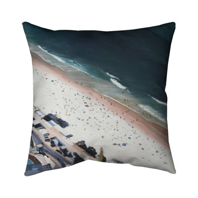 Hot day at the beach - 16"x16" Throw pillow - Poly twill - Print on demand