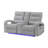 6611 Grey Power Console Reclining Loveseat