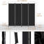 4 Panel Room Divider, 6ft Folding Privacy Screen, Black