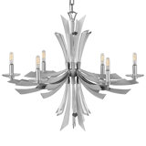 Vida 6 - Light Candle Style Classic Chandelier with Crystal Accents