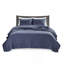 Ensemble de courtepointe 3 pièces bleu marine double / grand-119922098-119922109