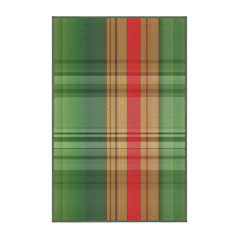 Tapis décoratif vert écossais, Rectangle 5 pi x 7 pi