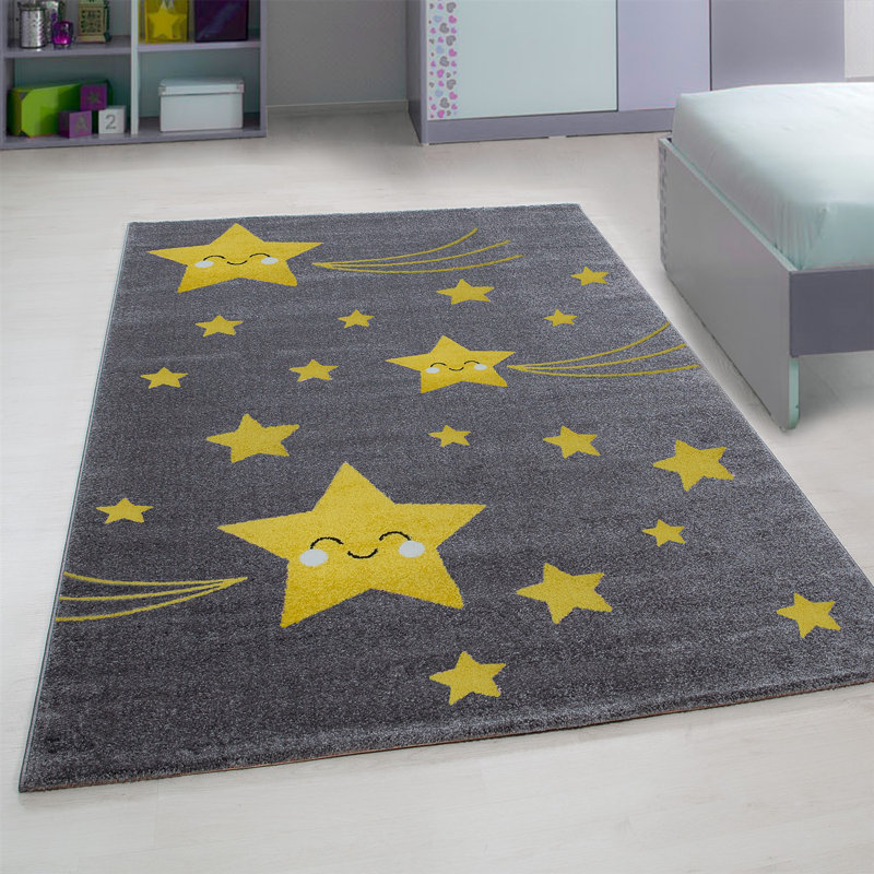 Payne Flatweave Rug, Rectangle 160 x 230cm, Yellow/Grey