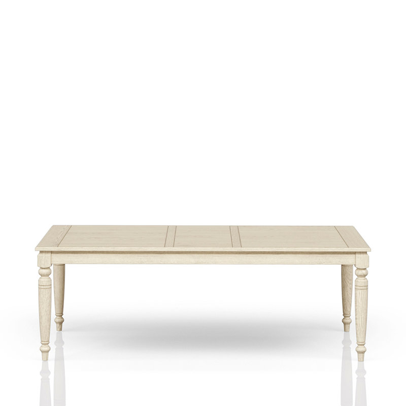 Table with Leaf - Whitewash