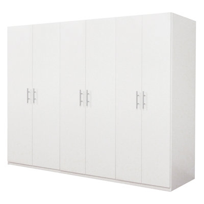 Beaudoin 6 Door Manufactured Wood Wardrobe