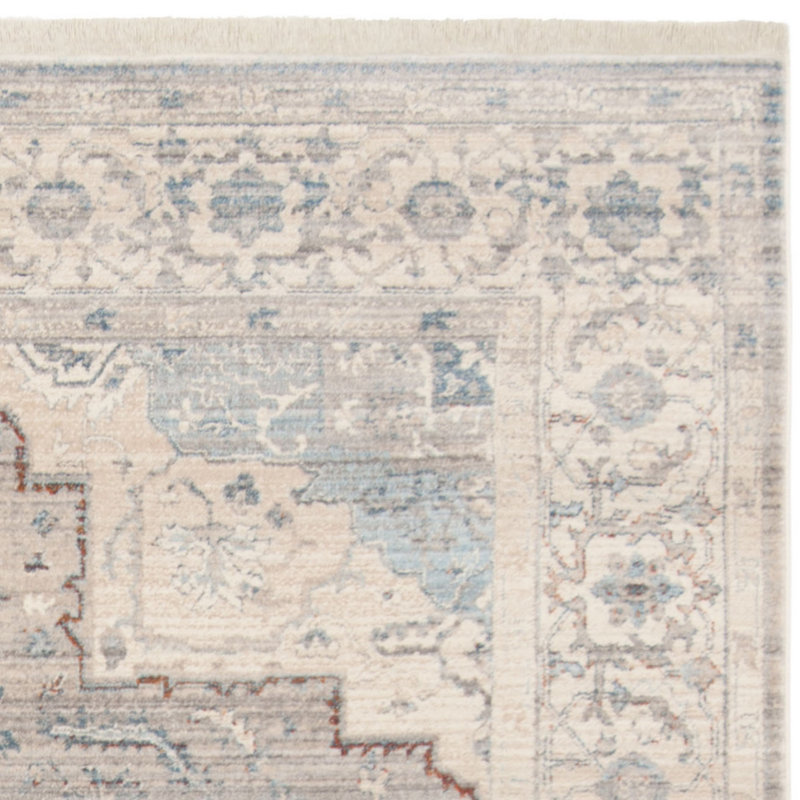 Tapis gris / bleu Volkman, Rectangle 9 pi x 11 pi 7 po