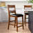 Vanni Upholstered Faux Leather Counter Stool