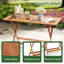 Table de salle à manger 54,5 po x 27,5 po avec trou de parasol 2 po pour balcon