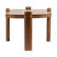 Table basse en bois de manguier en forme de pilule