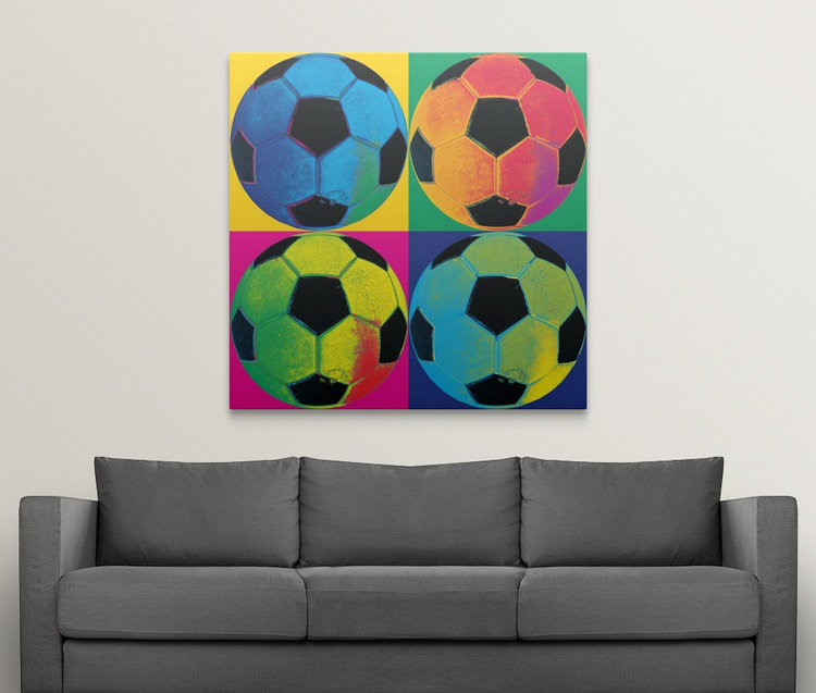 «Ball Four-Soccer», impression, H 24 po x l 24 po x P 1,5 po, Toile