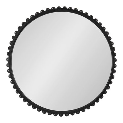 Wooden Round Beaded Mirror