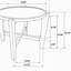 Table de bout ronde en bois massif brun foncé Mavis
