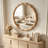 Round Solid Wood Wall Mirror