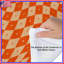 Édredon orange à carreaux beige-128741668