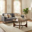 Lumi Walnut Effect Wooden Round Coffee Table
