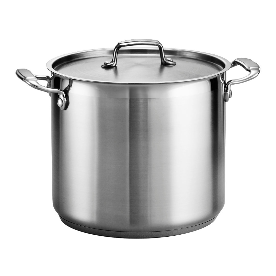 Tramontina Gourmet Aluminum Stock Pot with Lid Tramontina Size: 12 Qt.