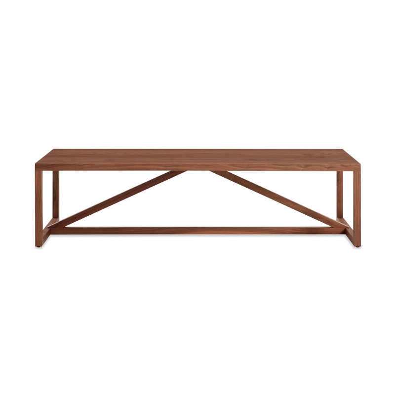Strut Coffee Table, Walnut, 14" H x 54" L x 20" W